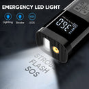 Compressor de ar portátil para carro, 3x mais rápido, 150psi, bomba infladora de pneus sem fio com medidor digital para carro, motocicleta, bicicleta, bomba de ar.